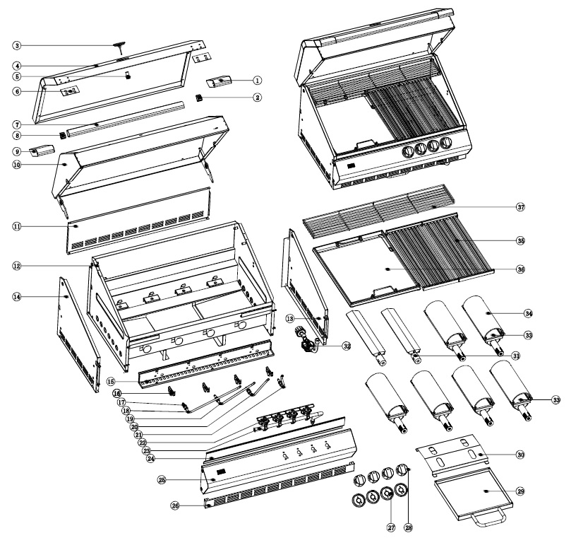 Barbeques Galore | Ziegler & Brown Turbo Classic & Elite 4 Burner BBQ ...