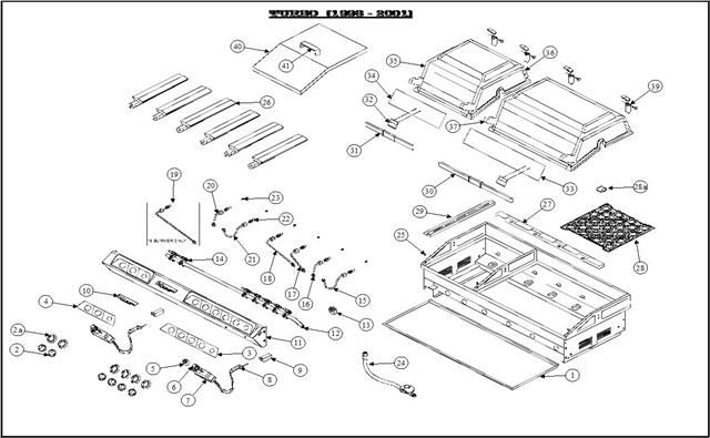 Barbeques Galore | Ziegler & Brown Turbo 3, 4, 5, 6 Burner Enamel BBQ ...