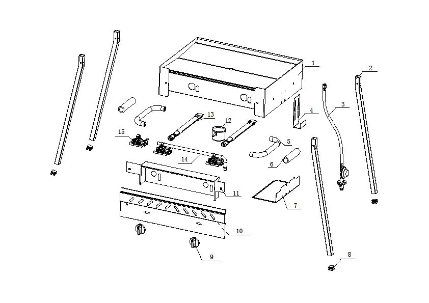 Barbeques Galore Downunder 2 Burner Hot Plate on Trolley BBQ Spare