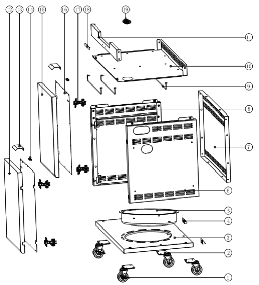 Barbeques Galore Ziegler & Brown Turbo Classic & Elite Cart Spare